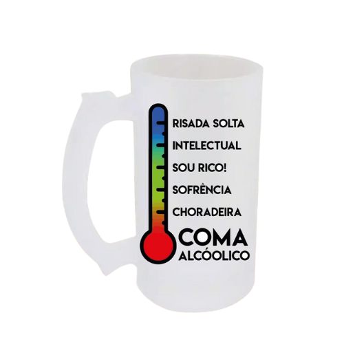 Caneca Chopp Coma Alcóolico